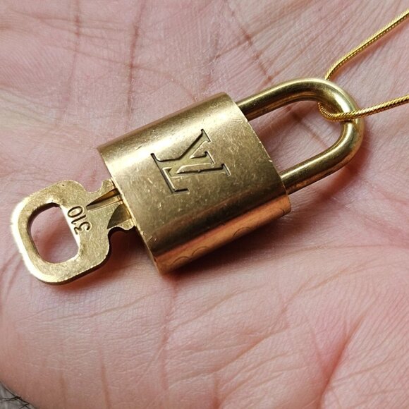 Louis Vuitton Other - Louis Vuitton Paris Padlock Gold Tone Lock/Key 310 Made in France Authentic LV